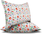 MANSPHIL Red White Cute Flowers Silk Pillowcase Standard Size, 22 Momme 100% - Image 7