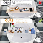 Yieach Luxury Clear Bathtub Shelf Across Tub, Expandable Plastic Bathtub Tray - Image 5