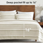 ClevaHome Classic Stripe Sheet Set - Image 3