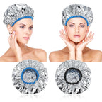 2 Pcs Aluminum Foil Deep Conditioning Hair Cap Reusable Heat Cap - Image 8