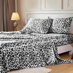 MR&HM Satin Sheets with Elastic Corner Straps, Queen Size Sheets Set by MRHM