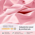 LuxClub 4 PC Sheet Set Bed Sheets Deep Pockets 16" Eco Friendly Wrinkle Free - Image 5
