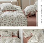 mixinni Vintage Style Girls Pale Pink Flower Pattern Duvet Cover King Soft - Image 7