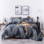 SUSYBAO Blue Tropical Duvet Cover King 100% Cotton 3 Pcs Set 1 Hawaiian by SUSYBAO