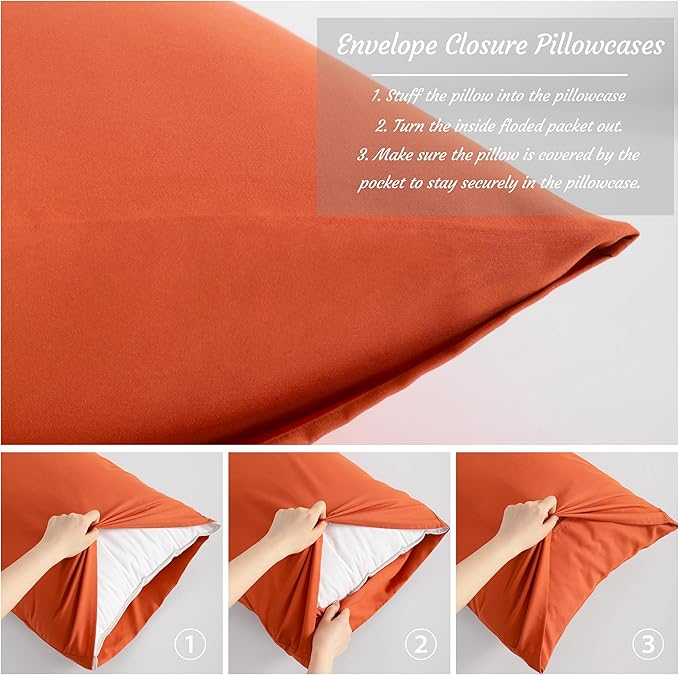 NTBAY Queen Pillow Cases Set of 2, 2 Pack Brushed Microfiber 20x30 Pillow Cases - Image 4