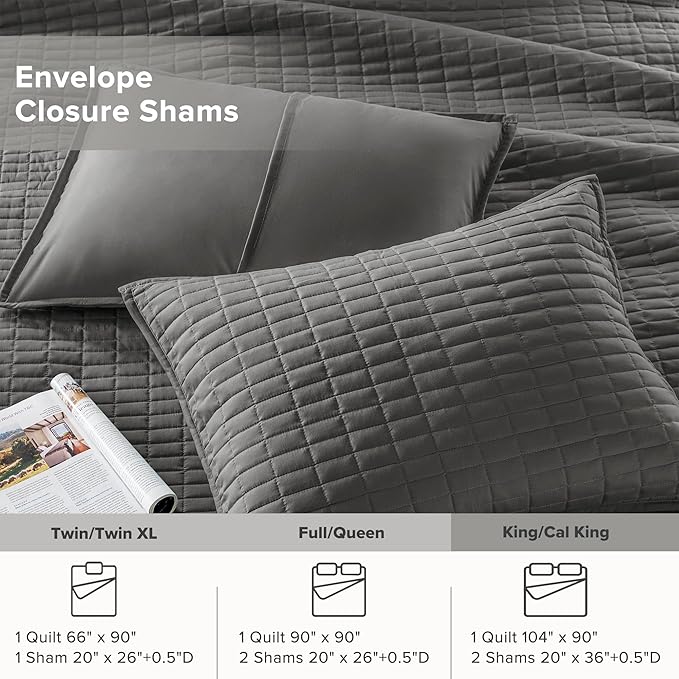 Comfort Spaces Kienna Quilt Set- Double Sided Stitching Design Summer Blanket - Image 5