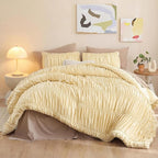 weigelia Cinched Comforter Set Full – Soft Girl Ruched Bedding Set, Apartment & - Image 6