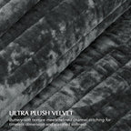 EVERGRACE Velvet Quilt Set Queen Size, Luxurious Soft Striped Channel Bedding - Image 5