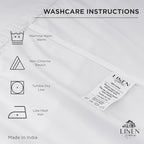 Linen Home 100% Cotton Percale Weave Fitted Sheet, King Size, Sand Shell - Image 5