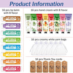 AZEN 16 Sets Bulk Gifts, Hand Cream and Lip Balm Bulk Set - Image 2