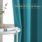 NICETOWN Blackout Peacock Teal Curtains - Image 5