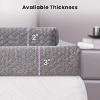 SINWEEK 3 Inch Gel Memory Foam Mattress Topper Queen Size, Pad - Image 7