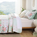 YIKUSH Quilt Sets Queen Size Floral Quilt Set 3 Pieces Bedding Set Bedspreads - Image 2
