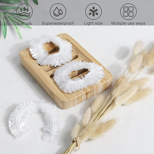 1000 PCS Upgrade Disposable Shower Caps. Ceizioes Waterproof Hair Bath Caps. - Image 2