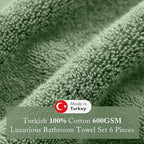 Madison Park Turkish Bath Towels 6pc, 2 Hand Towel - Image 3