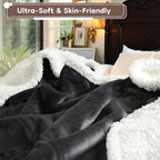 LaffyLo Heated Throw Blanket 50 x 60, Fast Heating Electric Blanket, Dual-Sided - Image 3