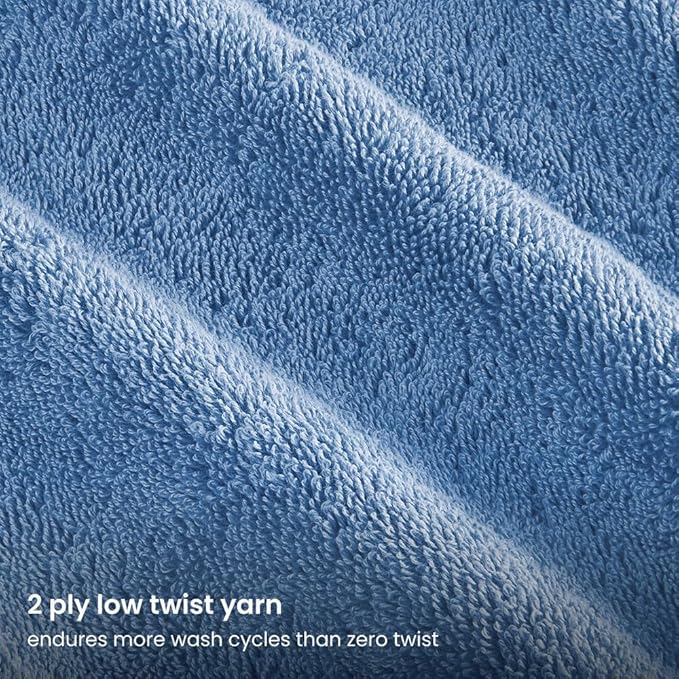 BIOWEAVES 100% Organic Cotton 700 GSM Plush 6-Piece Towel Set GOTS Certified - Image 4