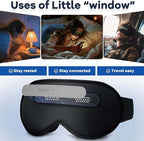 See-Through Sleep Mask with Removable Blackout Strip, Peek-a-Boo Window - Image 3