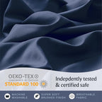 LuxClub 4 PC California King Sheet Set, Breathable Luxury Bed Sheets, Deep - Image 7
