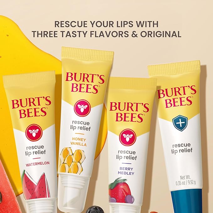 Burt's Bees Rescue Lip Relief, Watermelon, Hydrating Lip Balm - Image 9