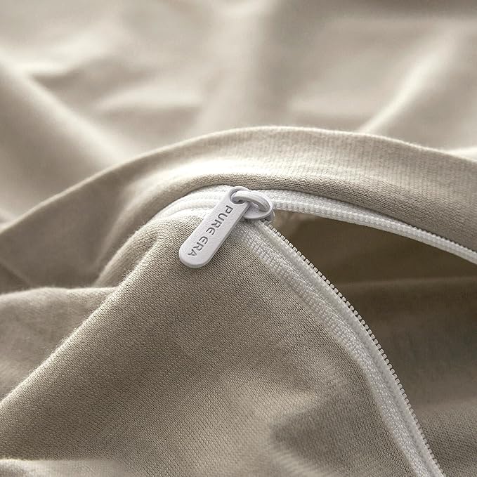 PURE ERA Jersey Knit Duvet Cover Set 100% T-Shirt Cotton Super Soft Comfy 3pc - Image 7