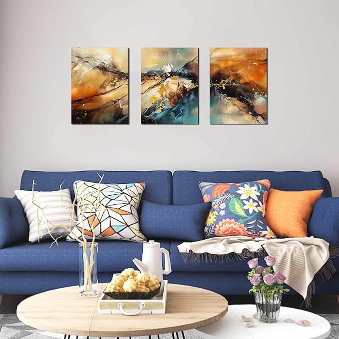 HUBOSKN Abstract Canvas Wall Art - Image 5