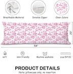 Pink Chinoiserie Golden Retriever Dog 20x54 Body Pillow Cover - Image 2