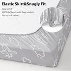 Baby Crib Sheets for Boys and Girls, 3 Pack Toddler Bed Sheets for 52”x28” - Image 5