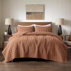 WDCOZY Burnt Orange Twin Quilt Size Bedding Sets - Image 2