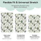 Yoofoss Pack and Play Sheets Fitted, Mini Crib Sheets 2-Pack - Image 3
