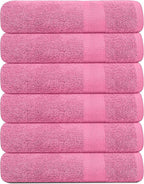 KAHAF COLLECTION 100% Cotton Bath Towels, 24x48 Pack of 6 Towels, Quick Dry by KAHAF+COLLECTION