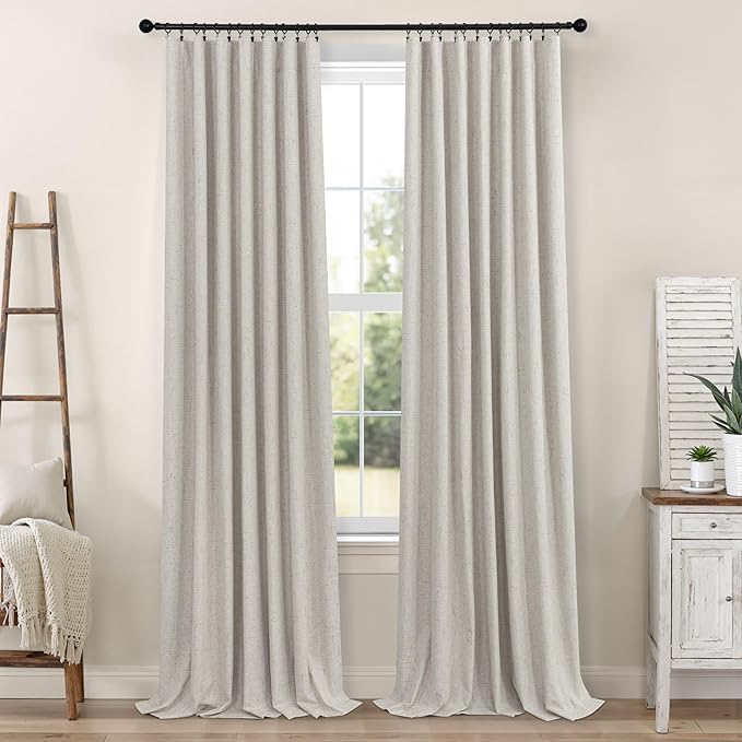 Black Out Linen Curtains 108 Inches Long - Image 8