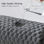REDKISS 4 Pack Charcoal Gray Microfiber Bath Towels - Image 6