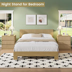 Fluted Nightstand with 3 Drawers, Wood Night Stand with Storage， 25" Wide - Image 7