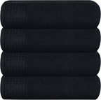 GLAMBURG Ultra Soft 4 Pack Oversized Bath Towel Set 27x54 inches, 100% Cotton by GLAMBURG
