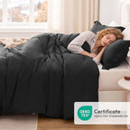 Love's cabin Black Queen Comforter Set, 3-Piece Prewashed Bed Set - Image 5
