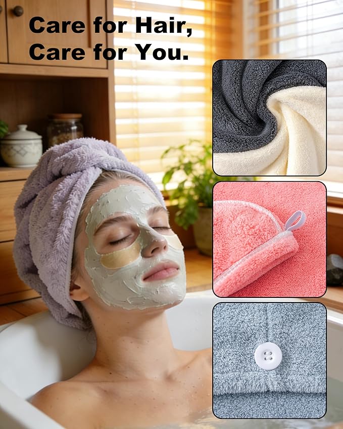 Lumimi Bath Pre Dry Hair Towel 2 Pack - Image 3