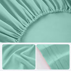 ROSE&RISY Light Green Queen Sheet Set, 4 Pieces Soft Bedding Sheet Set - Image 7