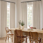 Plaid Pinch Pleated Curtains - Image 2