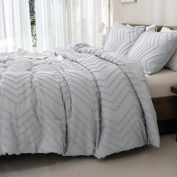 Andency Silver Grey Twin/Twin XL Comforter Set, Twin Bed Comforter - Image 3