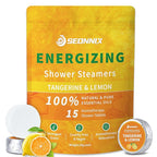 Shower Steamers Aromatherapy 15 Pack, Tangerin & Lemon Shower Bombs by CreateExtraordinaryEnjoyment