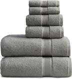 Springtree Home Luxury Bamboo Rayon Bath Towel Set 6 Piece Set | 35% Bamboo by SpringtreeHome