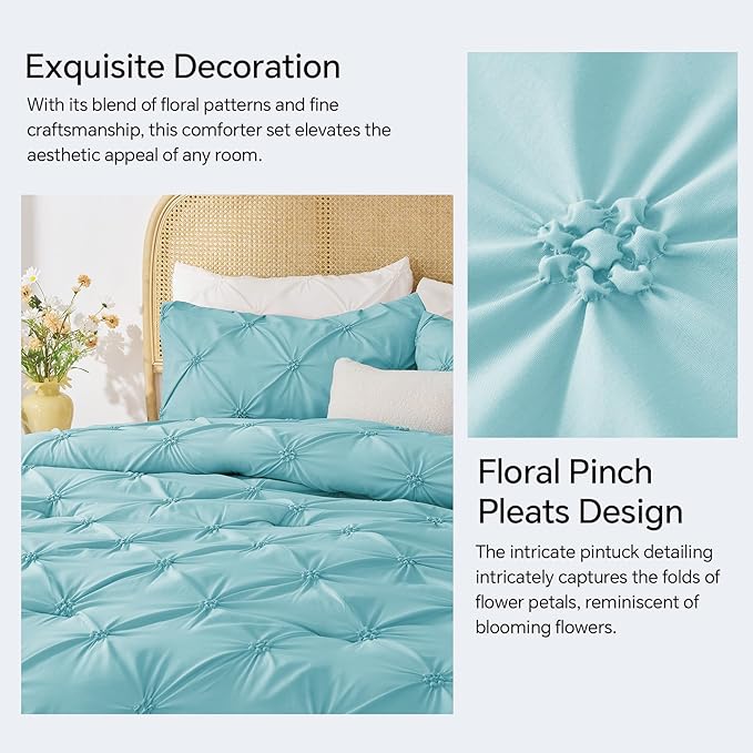 BEDELITE Macaron Blue Twin Comforter Set - Image 4