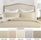 SahSahCasa Quilt Set Queen Size, 100% Cotton Quilt Bedding Set Bedspread - Image 9