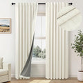 78 Inch Curtains 2 Panel for Bedroom Full Blackout Neutral Boho Window Drape by Pitalk