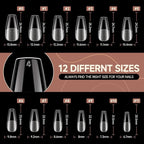 UNA GELLA Coffin Nails Tips, 12 Sizes - Image 7