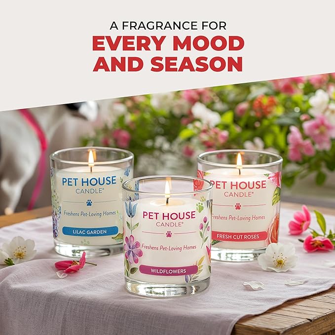 Pet House Scented Candle Plant Based Pet Odor Candle Clean Burning, Long Lasting - Image 8