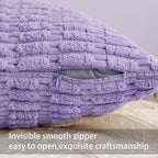 Aegero Pack of 2 Corduroy Decorative Throw Pillow Covers 18x18 Inch Soft - Image 3