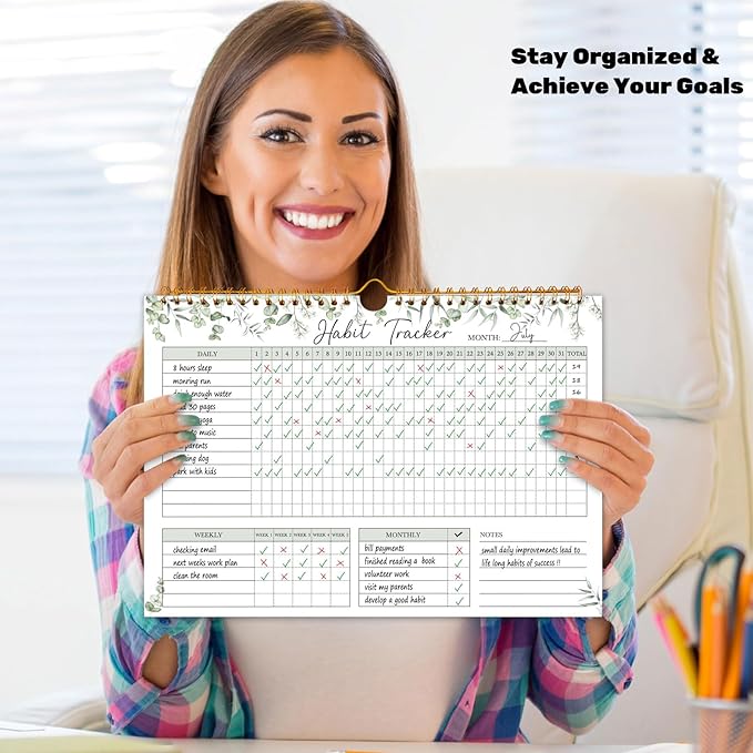 Habit Tracker Calendar-12 Months Undated Daily Weekly Goal and Habit Tracker - Image 5