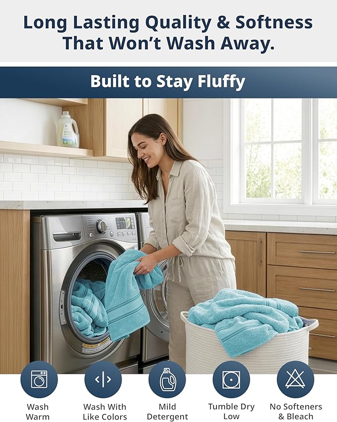 LANE LINEN Towel Sets for Bathroom - Image 8